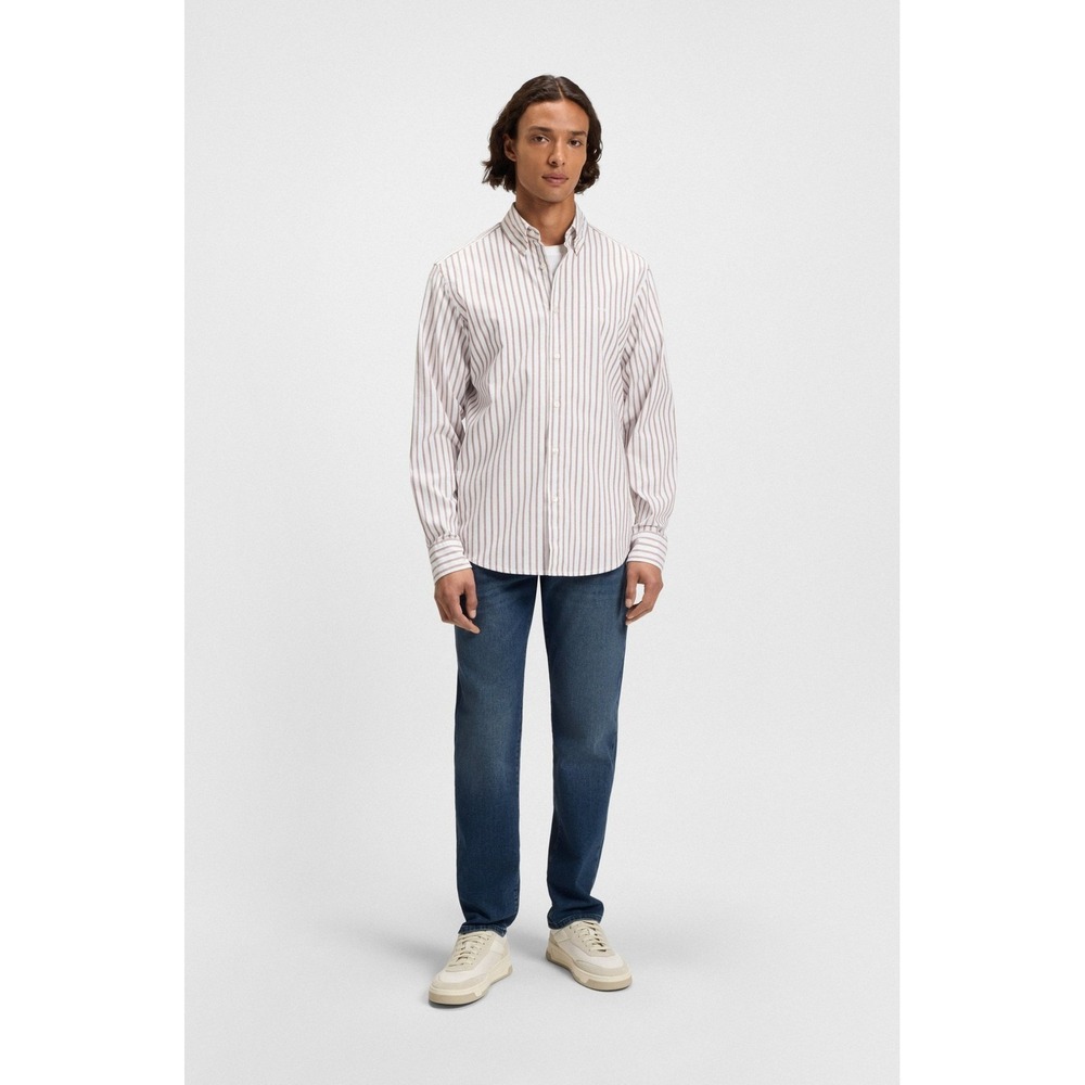 Hugo Boss Regular-fit jeans in mid-blue‎ comfort-stretch denim, Size 32 x 32